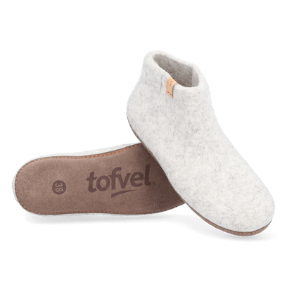 Mula Wool Felt Slippers Natural Delta