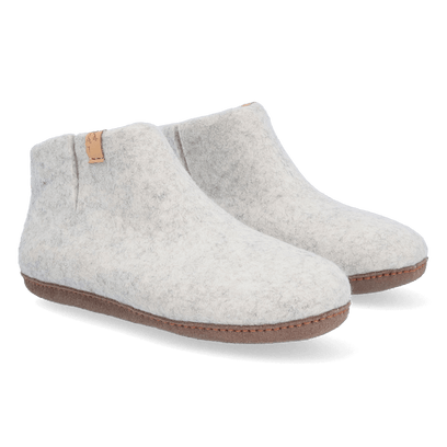Mula Wool Felt Slippers Natural Delta