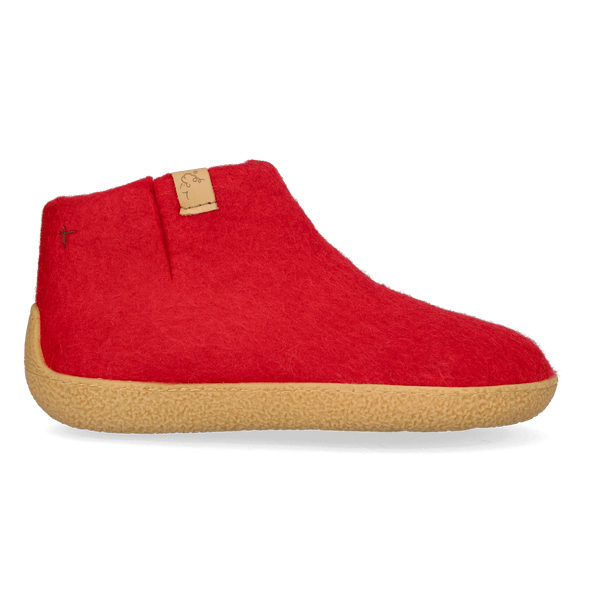 Rabara Maha Wool Felt Slippers Red Rabara Maha Wool Felt Slippers Red