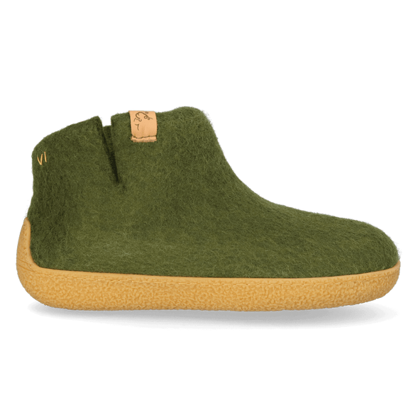 Rabara Maha Wool Felt Slippers Olive Green Rabara Maha Wool Felt Slippers Olive Green