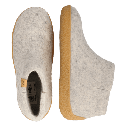 Rabara Maha Wool Felt Slippers Natural Delta