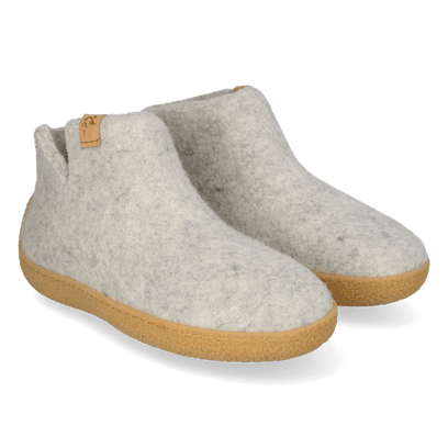 Rabara Maha Wool Felt Slippers Natural Delta