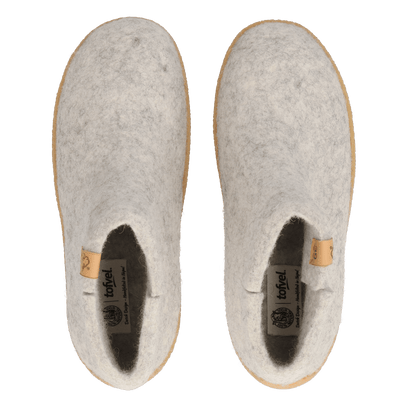 Rabara Maha Wool Felt Slippers Natural Delta