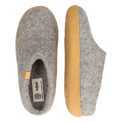 Slipa Maha Wool Felt Slip-On Slippers Marbled Light Grey