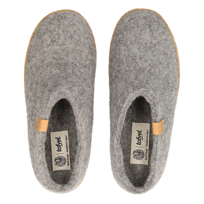 Slipa Maha Wool Felt Slip-On Slippers Marbled Light Grey