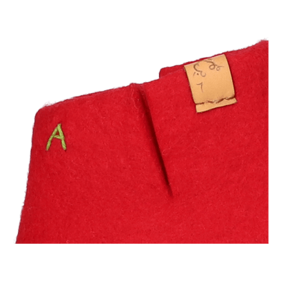 Mula Wool Felt Slippers Red