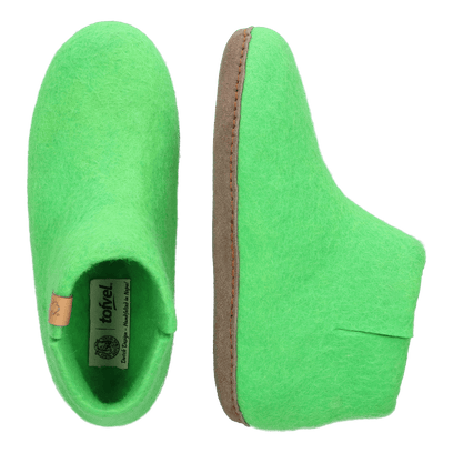 Mula wool felt slippers spring green