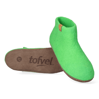 Mula wool felt slippers spring green