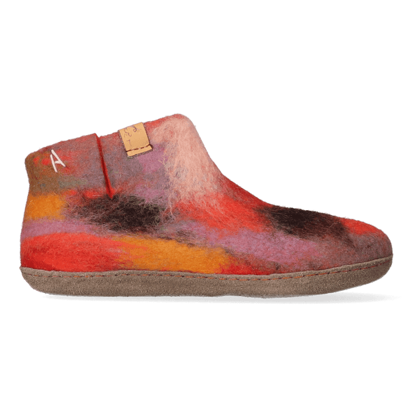 Mula Lungta wool felt slippers multi Mula Lungta wool felt slippers multi