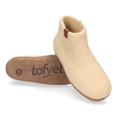Mula wool felt slippers almond