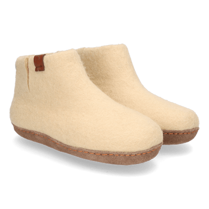 Mula wool felt slippers almond