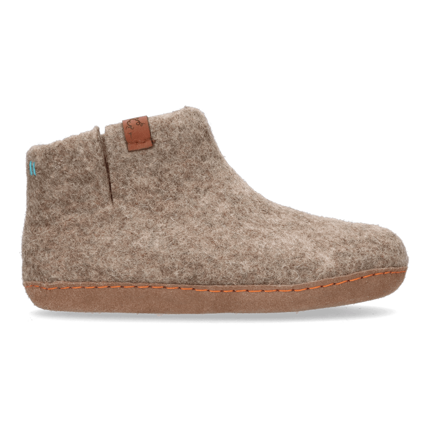 Mula wool felt slippers marbled brown