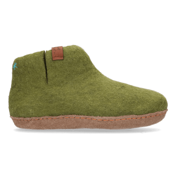 Mula Wool Felt Slippers Olive Green Mula wool felt slippers olive green