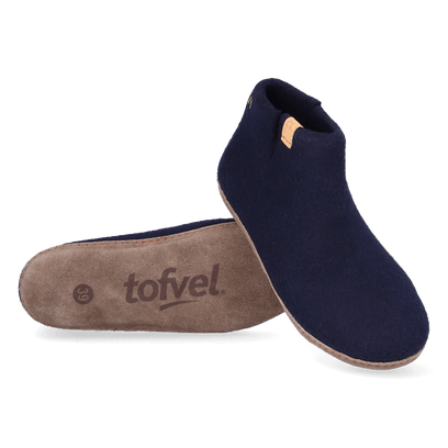 Mula wool felt slippers navy blue
