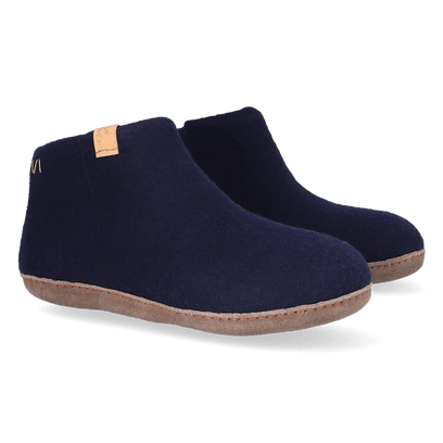 Mula wool felt slippers navy blue