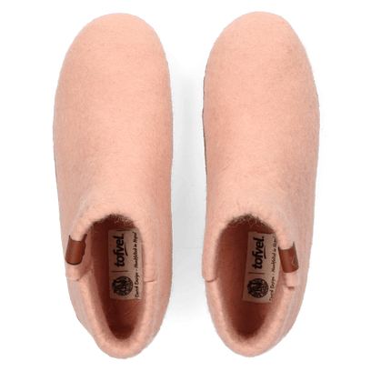 Mula wool felt slippers blush