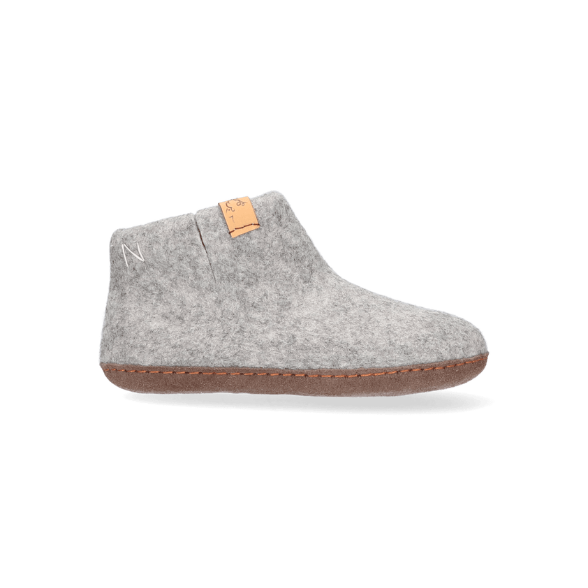 Luna Kids wool felt slippers marbled light grey
