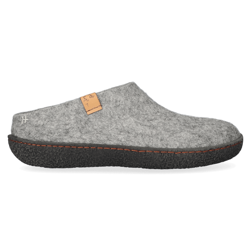 Slipa Wool Felt Slip-on Slippers Marbled Light Grey