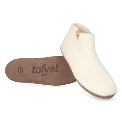 Mula Wool Felt Slippers White