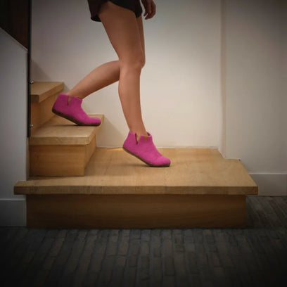 Mula Wool Felt Slippers Pink