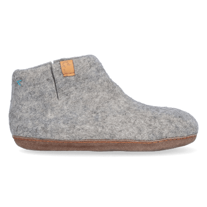 Mula Wool Felt Slippers Marbled Light Grey