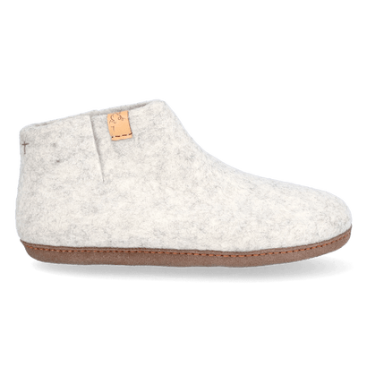 Mula Wool Felt Slippers Natural Delta