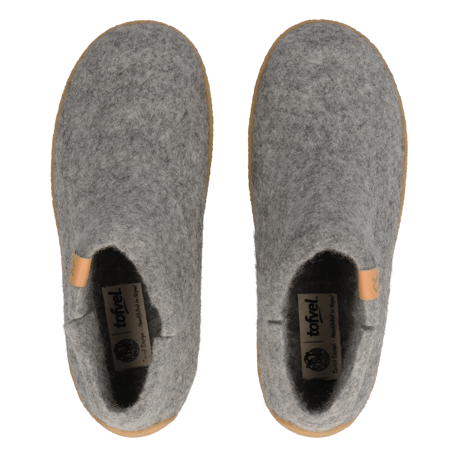 Tofvel Rabara Maha Wool Felt Slippers Grey TF2001-42 Tofvel Europe