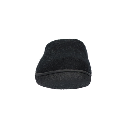 Tibet wool felt slippers black/grey