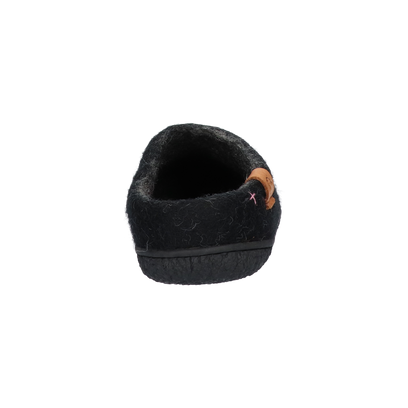 Tibet wool felt slippers black/grey