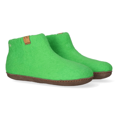 Mula wool felt slippers spring green