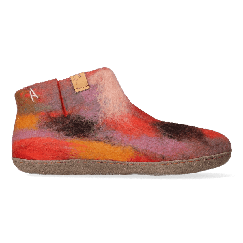 Mula Lungta wool felt slippers multi