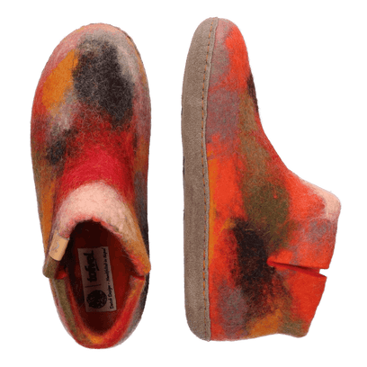 Mula Lungta wool felt slippers multi