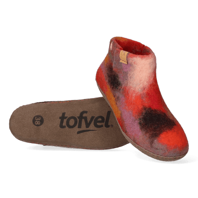 Mula Lungta wool felt slippers multi