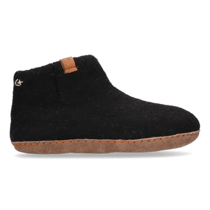 Mula Wool Felt Slippers Black