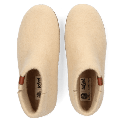 Mula wool felt slippers almond