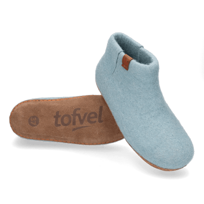 Mula wool felt slippers light blue