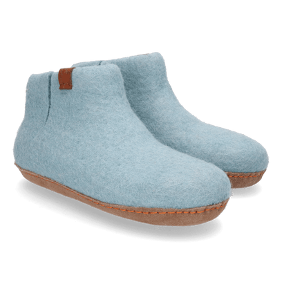 Mula wool felt slippers light blue