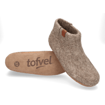 Mula wool felt slippers marbled brown