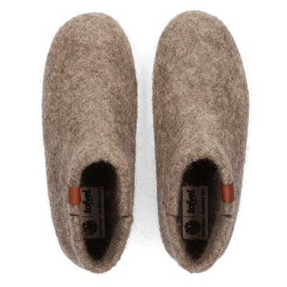 Mula wool felt slippers marbled brown