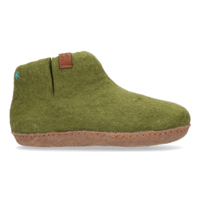 Mula wool felt slippers olive green