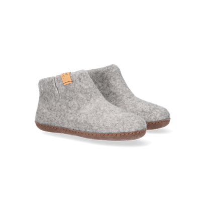 Luna Kids wool felt slippers marbled light grey