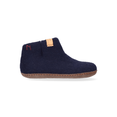 Luna Kids wool felt slippers navy blue