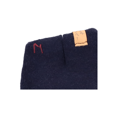 Luna Kids wool felt slippers navy blue