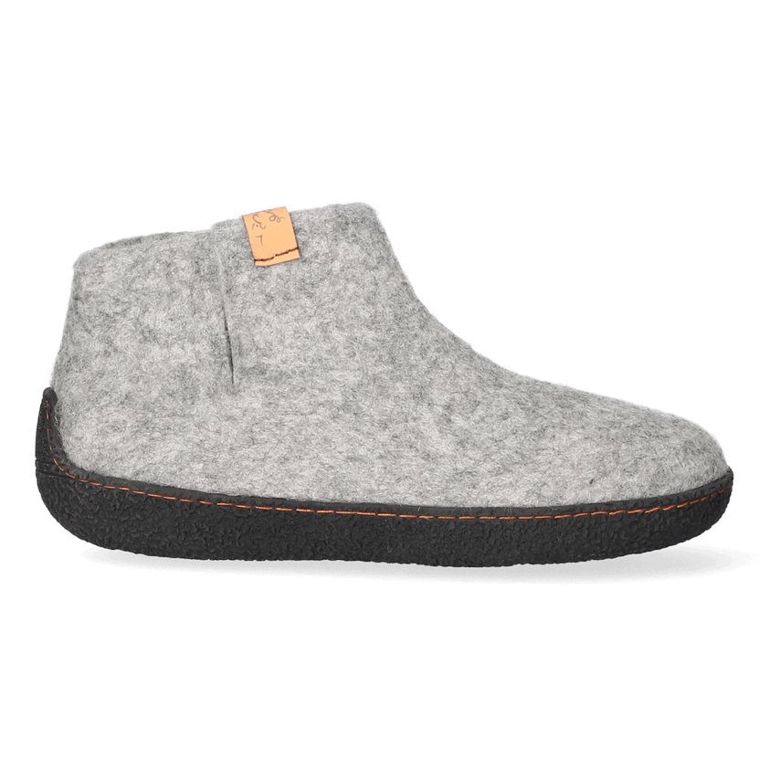 Rabara wool felt slippers marbled light grey