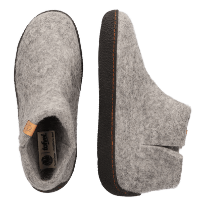 Rabara wool felt slippers marbled light grey