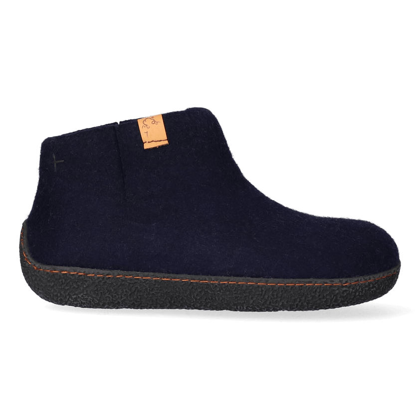 Rabara wool felt slippers navy blue
