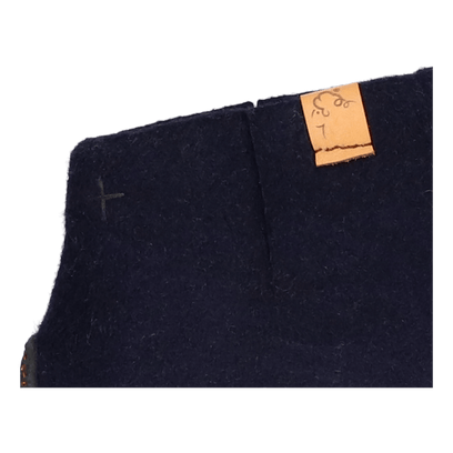 Rabara wool felt slippers navy blue