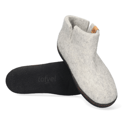 Rabara wool felt slippers natural delta