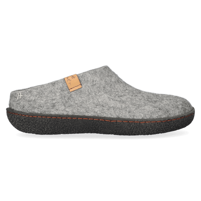 Slipa Wool Felt Slip-on Slippers Marbled Light Grey